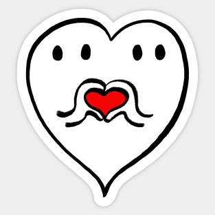 I Love Boo - Black Line Sticker